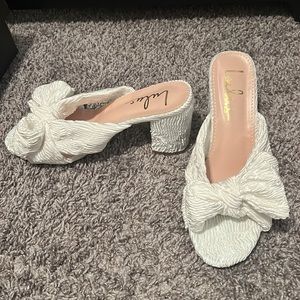 Dorothea Ivory Knotted High Heel Sandals Lulus - 6.5